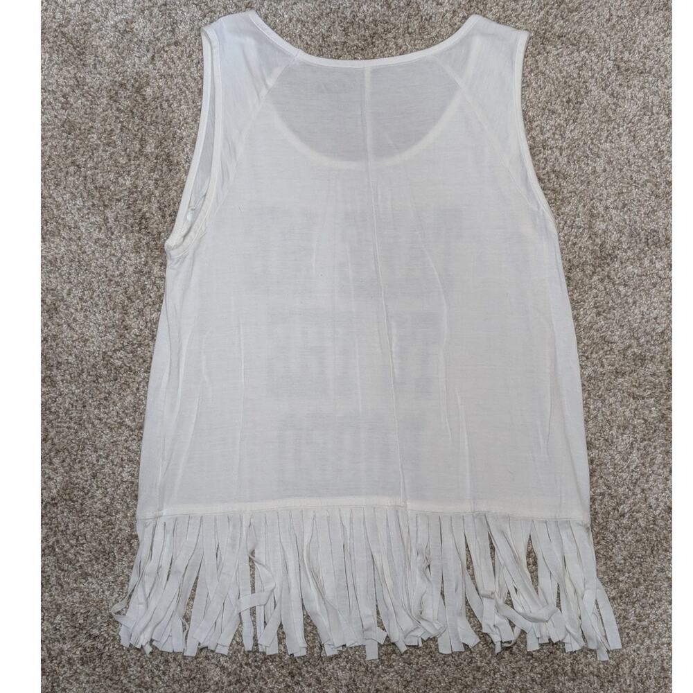 Wrangler "Take Me To The Rodeo" White Rhinestone Tank Top M - Picture 3 of 5